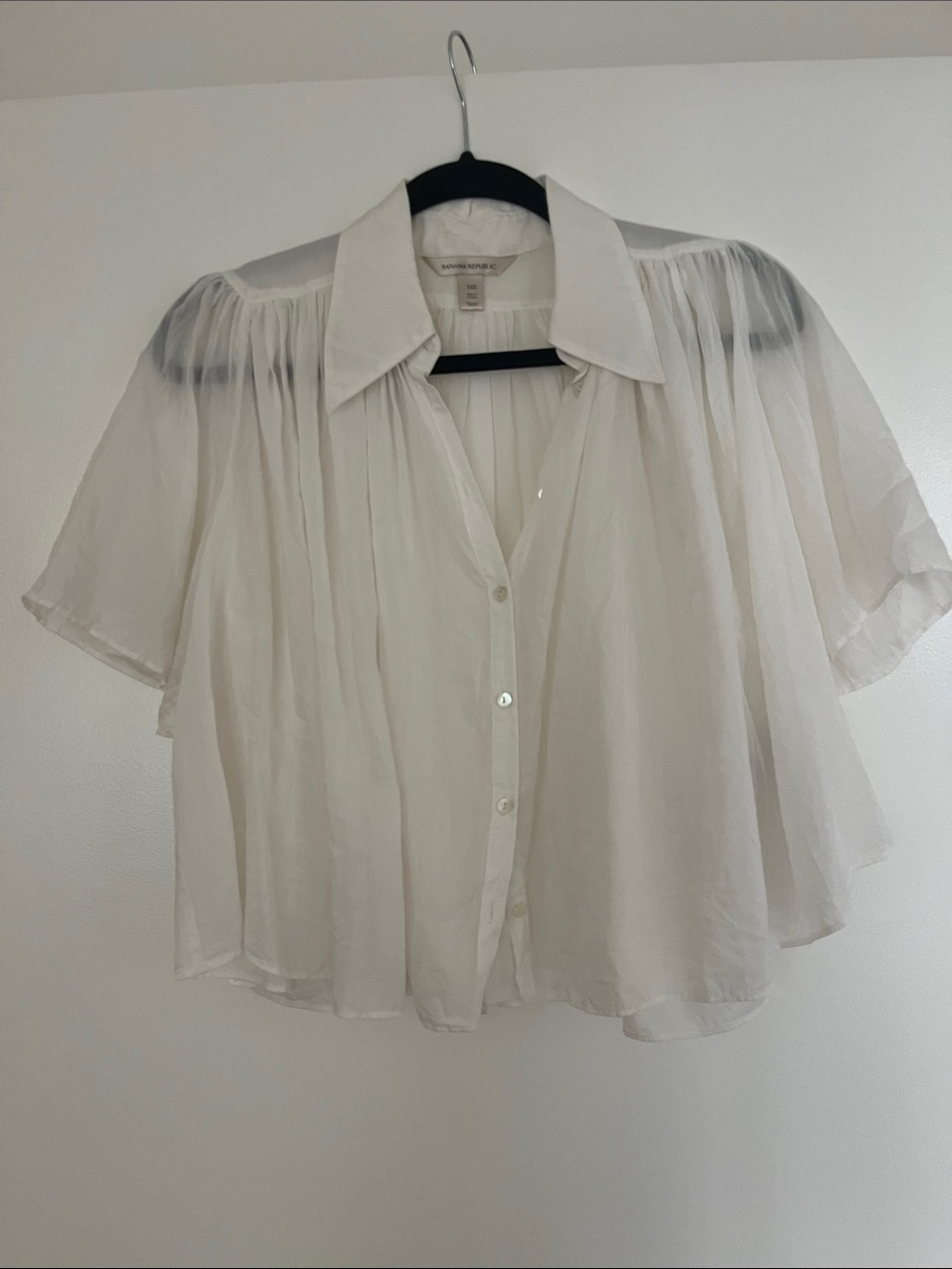Banana Republic silk cotton flowy button down
